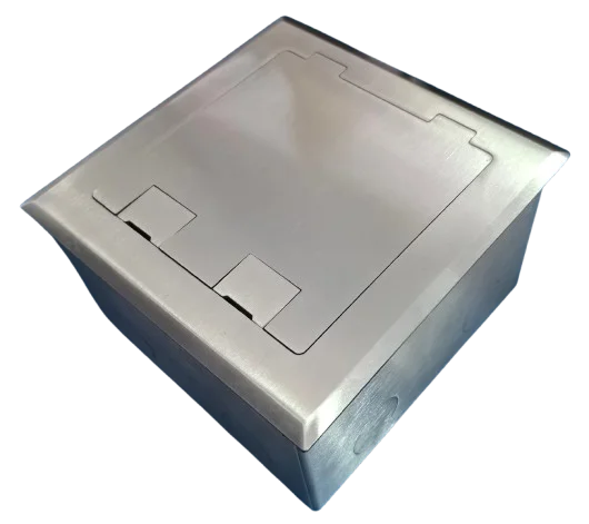 ZDK-145B Open Type Flip up Floor Box Stainless Steel UK EU UN CAT6 RJ45 Raised Under Floor Box Socket