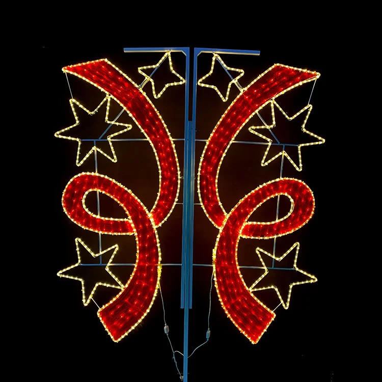 Профессиональное качество водонепроницаемый IP44 уличный декор фонарь 2D Star Motif