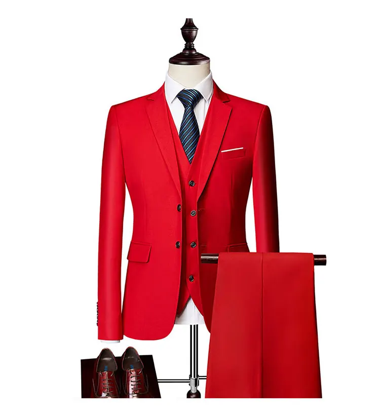 Mf9802 Oem Luxury 3pcs Blazer Pants Vest Man Suit And Blazer Fashion