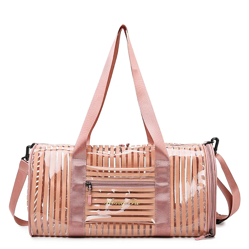 clear leather makeup bolsa