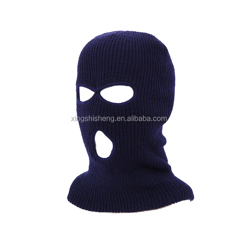 2022 Autumn And Winter Ski Mask Knitted Hat Men And Women Solid Color 3