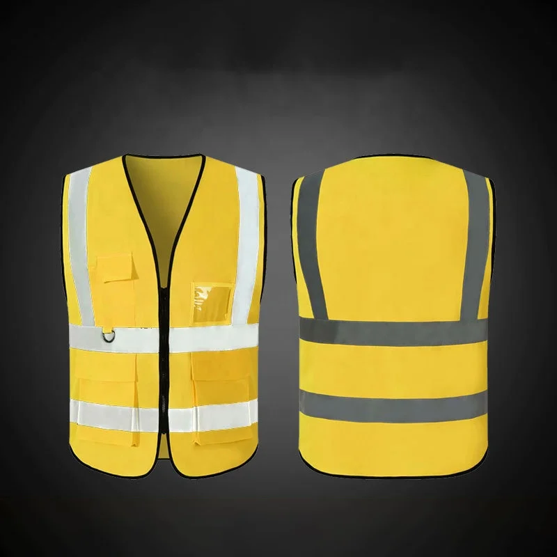 Factory Custom Logo Hi Vis Polyester Wholesale Outdoor  Reflective Safety Vest