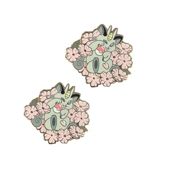Wholesale Anime Metal Craft  hard enamel pin customize Supplier Glitter Brooch Soft Lapel Badge chain enamel pin for hats