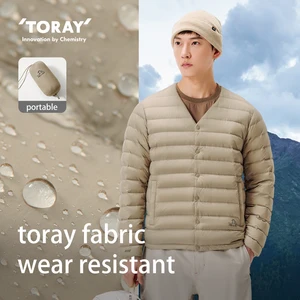 Pelliot Outdoor 800 Fluffy Ultra-Light Warm Short Jacket for Men Autumn Winter Goose Down Coat New Plus Size Collection