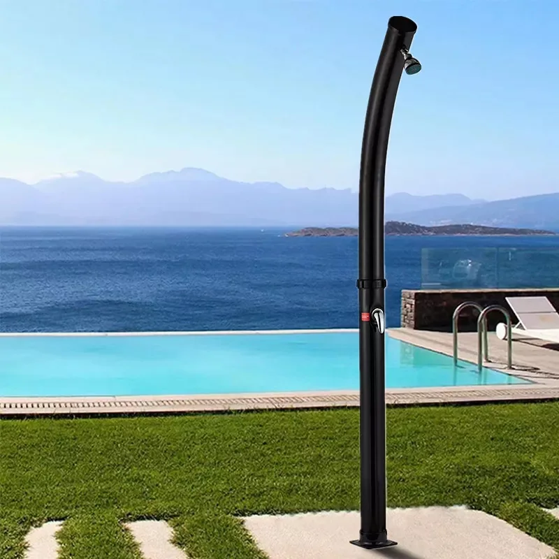 Hot Selling Rainfal Black Solar Shower Outdoor Shower Swimming Pool ...