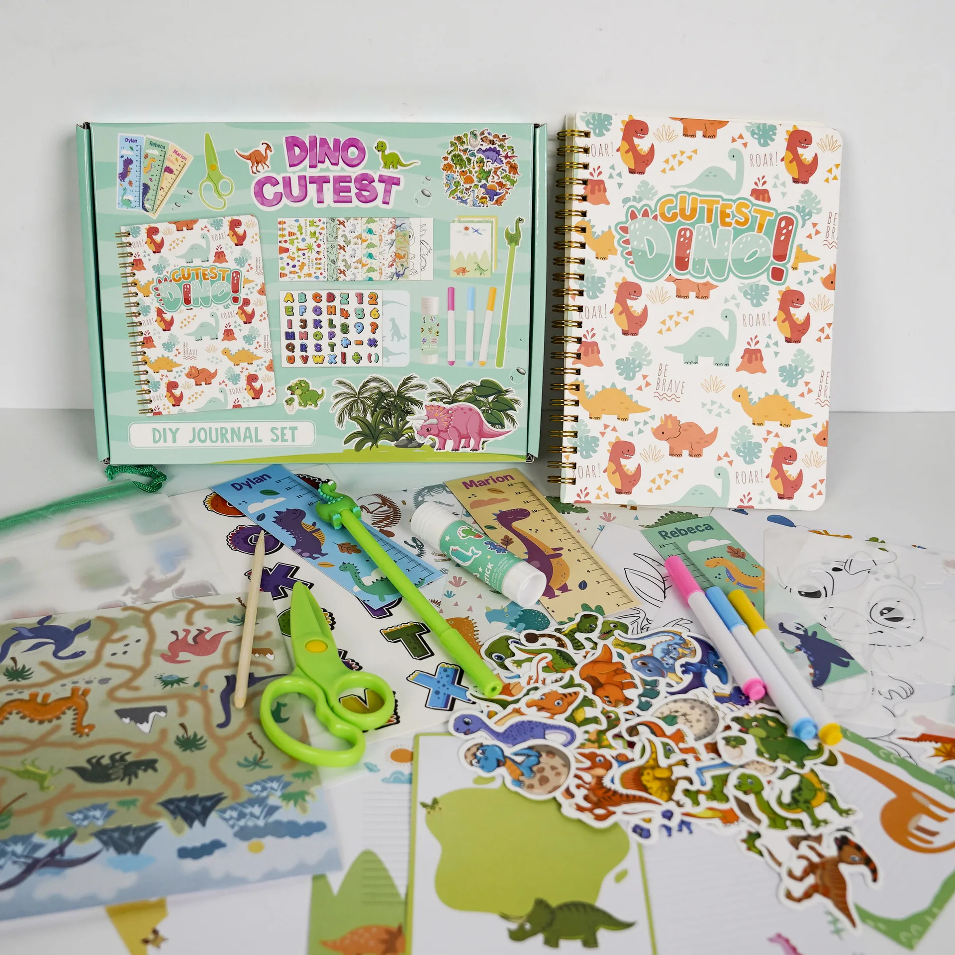 DIY Jounary Set Blue Journal Diary Gift Box Scrapbook Suit Stickers Children Stationery