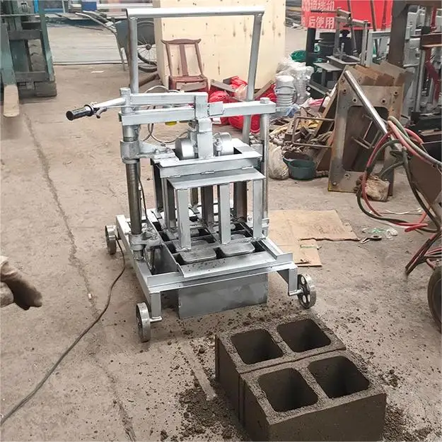 Small Mobile Brick Making Machine Manual Concrete Block Maker Construction New Condition Core Mold Component Clay Raw Material