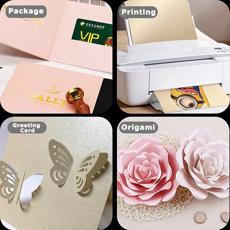 A3 A4 Assorted Color Pearl Card Paper Iridescent Wedding Invitation Card Wrapping Paper