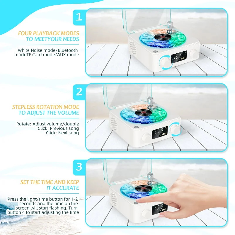Tinghai Retro Audio Wireless Small Subwoofer Computer Vinyl Record Player Bluetooth Speaker