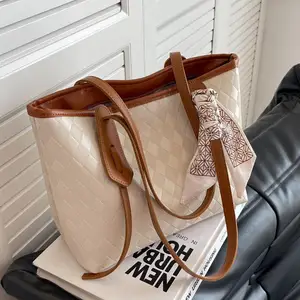 2026 NEw Fashion Large Capacity Women Tote Bag Luxury PU Leather Single Shoulder Crossbody Bag for Daily Commuting
