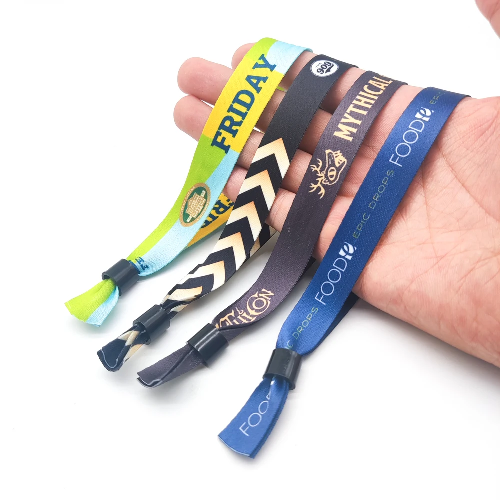 2023 Use Custom Slide Lock Products Wristband/fabric Festival