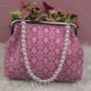 Borsa da polso rosa da 6 pollici