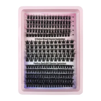 Cross-Border Foreign Trade Source General Material Full Strip Eyelashes Fried Hair Segmented Eyelash Product