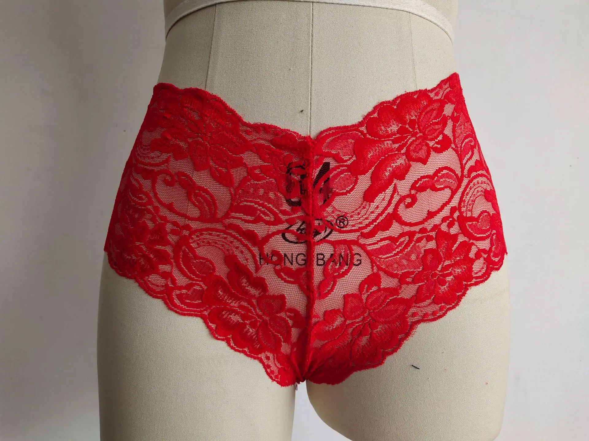 Factory Direct Selling Sexy Lace Hollow Out Womens Briefs Solid Color