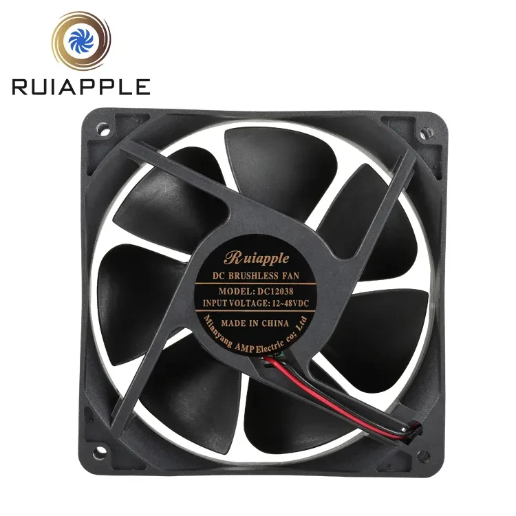 JZK 120mm DC 12V Brushless Cooling Fan - 120x120x38mm, 3000 RPM, 153 CFM, Dual Ball Bearing For PC, Cooler, Ventilation-580302