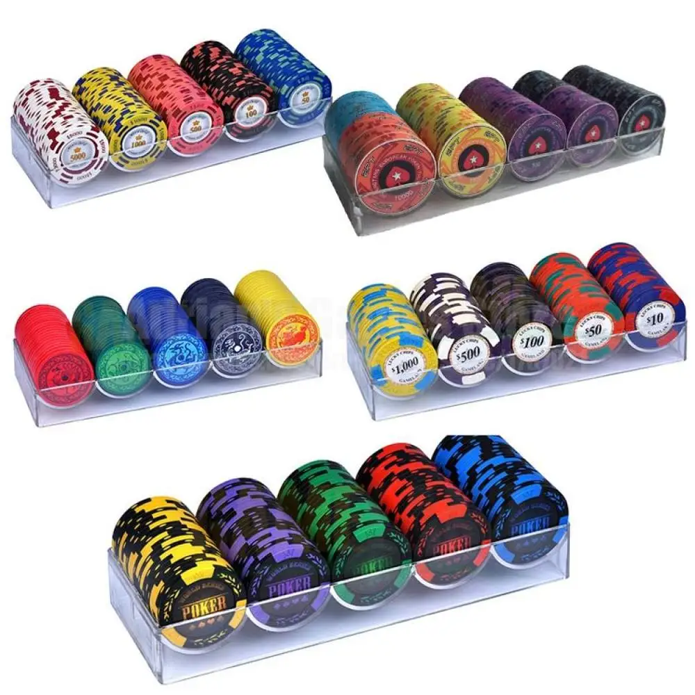 Акриловый контейнер для хранения покерных чипов под