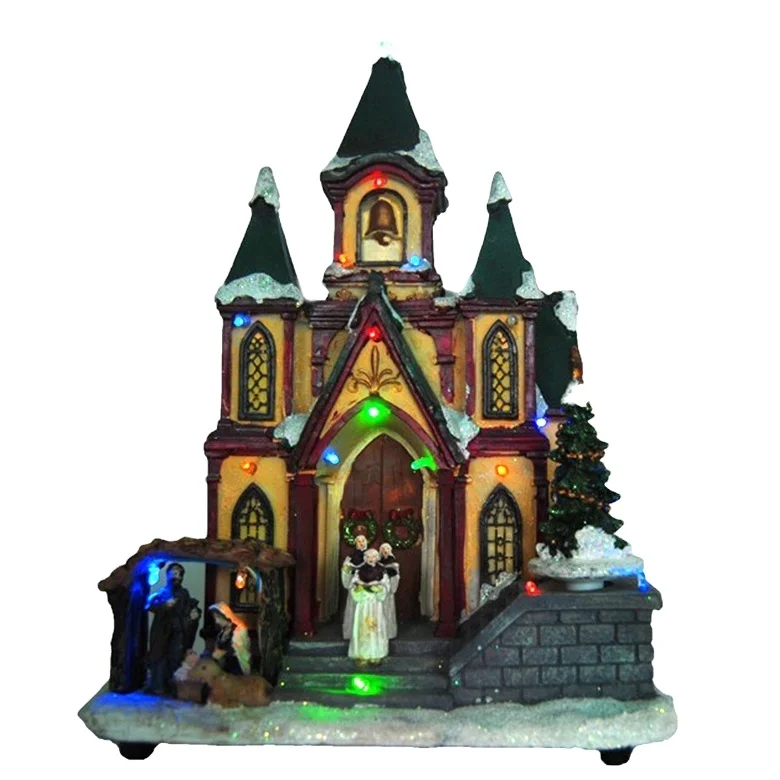 Идея для нового товара товары ручной работы праздничные подарки домашний декор набор рождественской деревни светодиодные лампы