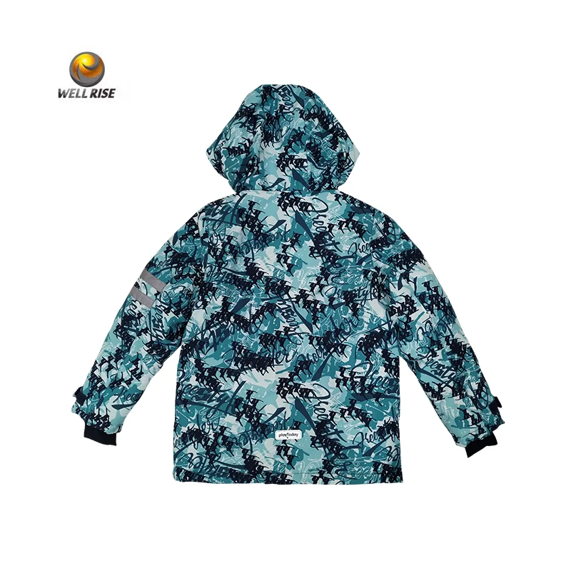 Высококачественная Детская куртка высшего качества, лыжная водонепроницаемая ветрозащитная детская Лыжная одежда с принтом и швом для мальчиков