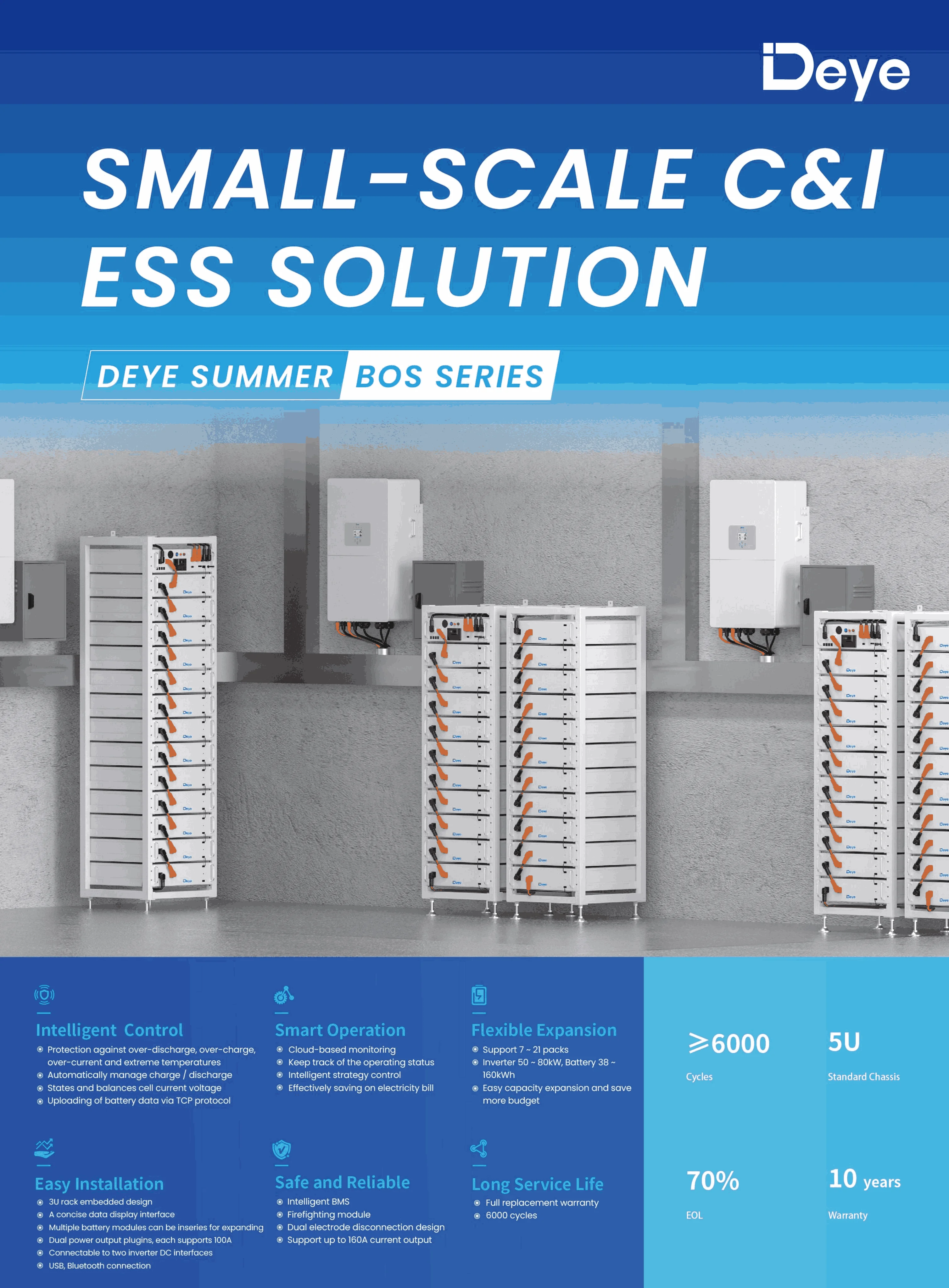 product deye ess bos a lifepo4 split ip65 us eu 384v 200ah home solar battery energy storage system rack mounted high voltage-2