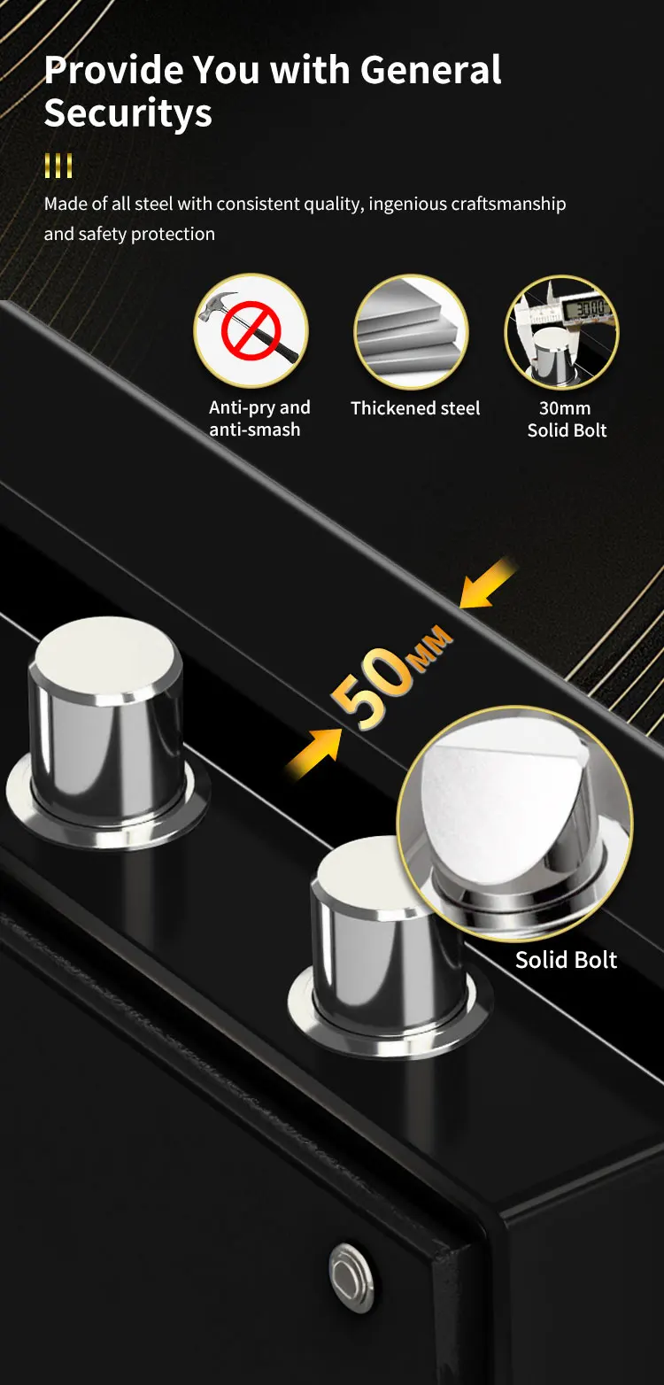 CEQSAFE High Quality Metal Safe Box Steel Storage Electronic Safe Box With Intelligent Password Lock for Office Home Use Chubb Safes factory