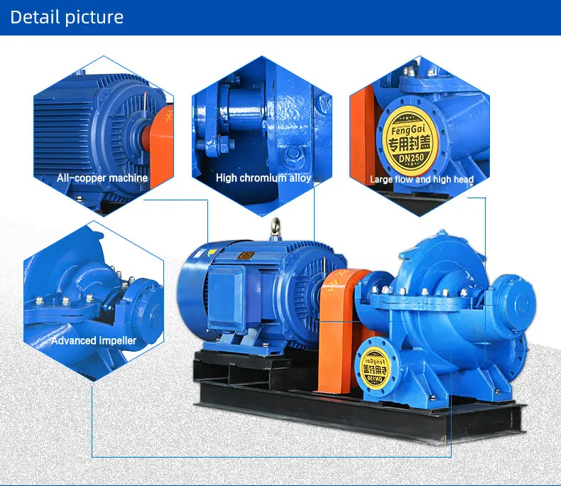 Dayu Pump Double Volute Suction Centrifugal Cooling Water Pump Cooling