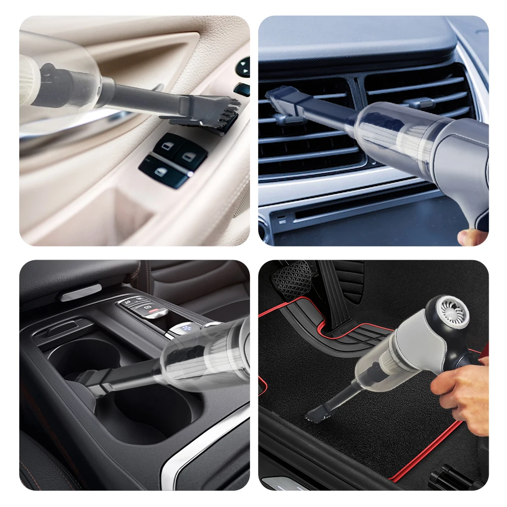 120W Handheld Vacuum Cleaner Detachable Rechargeable Cordless Mini Car Portable Air Duster Gun for Car Home Use