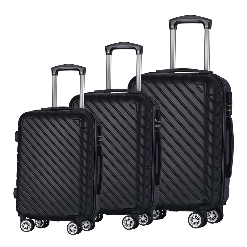 Wholesale Lightweight Custom Portable Hard Shell PC Trolley Bag Spinner ABS  Zipper Luggage Cheap Travel Hand Carry on Suitcase