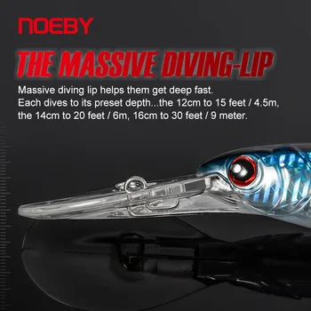 For Nobby Sinking Luya Bait 16cm73g Deep Diving Sea Fishing Boat Fishing Hard Bait Trolling Mino Fake Bait Saltwater Fish – Trolling Lure – view 3
