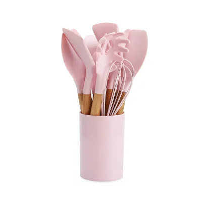 Индукционная домашняя кухонная утварь 11 розовых силиконовых наборов для приготовления макаронных изделий