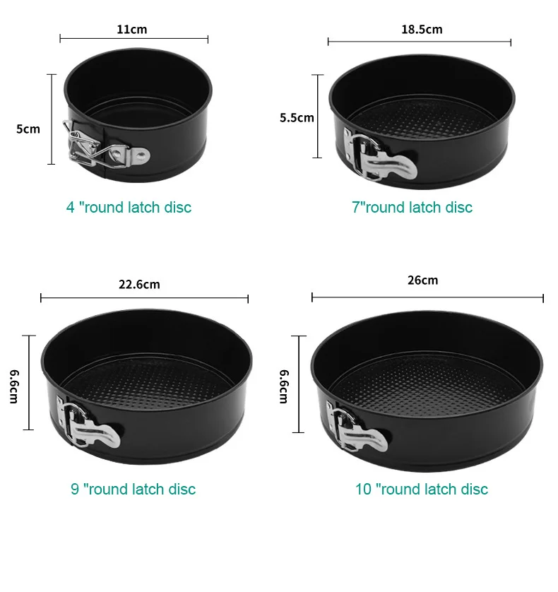 3 Piece Cake Pan In 4/ 7 /9 Round Non-stick Baking Pan 11cm