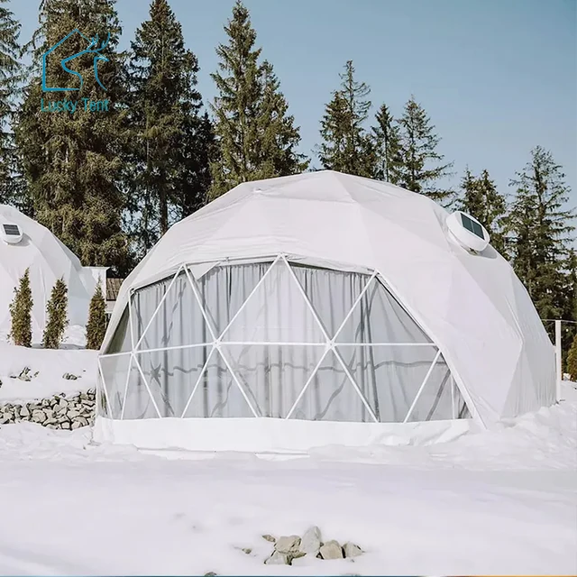 Christmas Snow Waterproof Igloo Dome Tent Event Glamping Dome House With Insulation