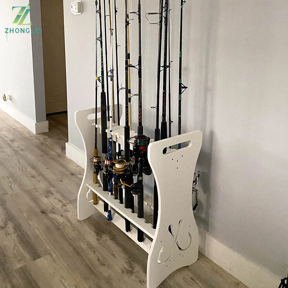 Fishing Rod Storage Rack, Holds 24 Fishing Rods and Reels, Weatherproof ...