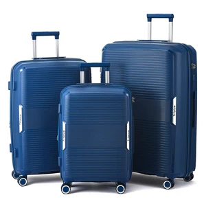 New Style 20\" 24\" 28\" PP Hard Carry Luggage Trolley Case with TSA Lock for Cabin & Travel Bag