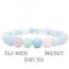 Aigue-marine + Amazonite + Quartz rose