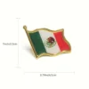 Mexican flag brooch