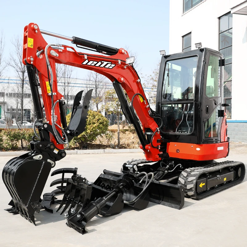 Customized LEITE Mini Excavator Small Digger With Attachments Excavators 3.5ton New Mini Crawler Digger Mini or Trencher Farm