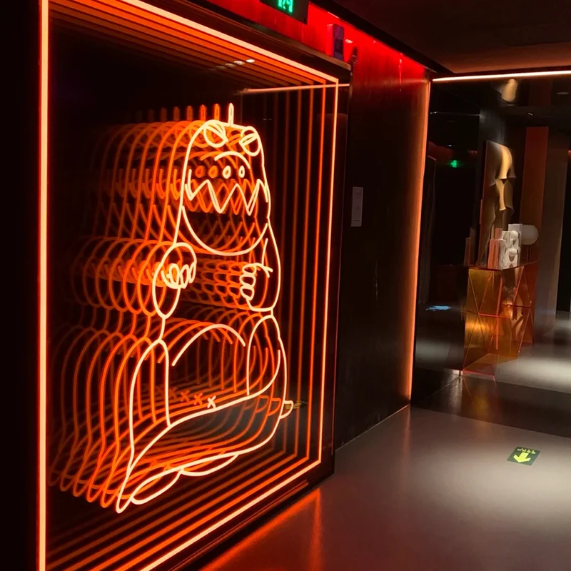 Customized LED Abyss Mirror Light Box Sign Thousand Layer Mirror Magic Decorative Infinity Illusion Lightbox