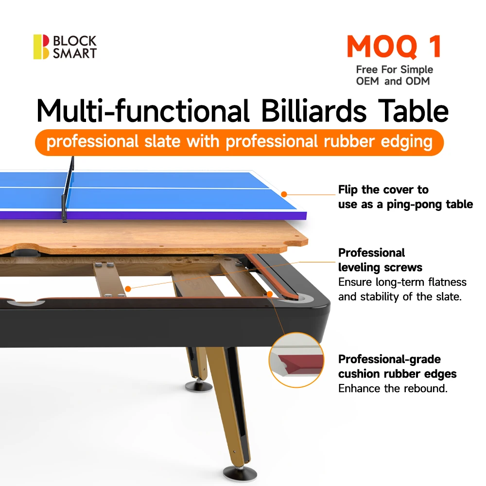 Factory Direct 5ft 6ft  Billiard Table Multifunction Pool Table  3 in 1 Pool Table Game Table/table Tennis Table/dinning Table