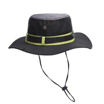 TOU SEKIJP Outdoor wide brimmed Buni hat Breathable jungle hat with eyelets and rope adult adventure hat