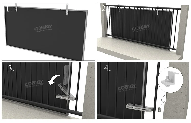 Corigy Quickly Install Solar Mounting Structure on Balcony