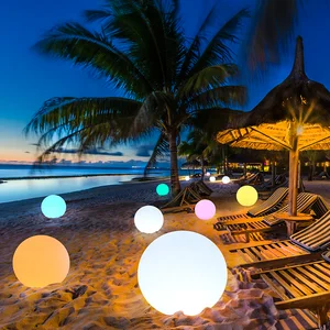 New Arrival White Waterproof Outdoor Round Ball Decoration RGB Solar LED Garden Stone Light