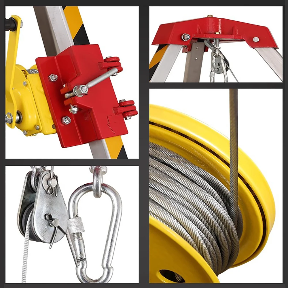 Confined Space 2600lbs 20m Lifting Aluminum Rescue Tripod with Fall Arrester details