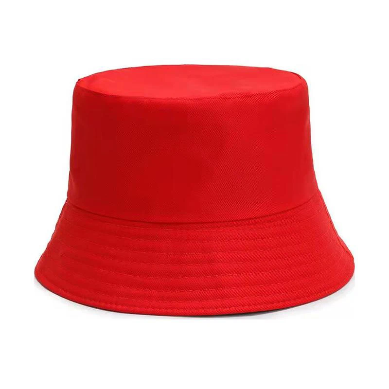 Modern Style Bucket Hats Men Unisex Plain Color Blank Reversible