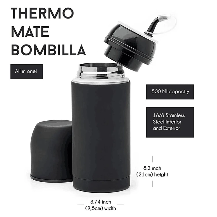 Source Hot selling 650ml double wall Stainless steel vacuum termo para de  mate argentina mate thermos with spout lid on m.