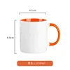 Hand-held orange milk cup