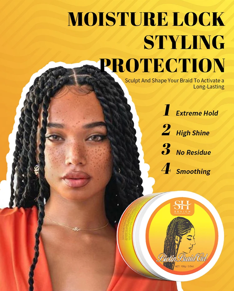 Wholesale Biotin Anti Loss Conditioning Braiding Shine Gel Vendor Extra