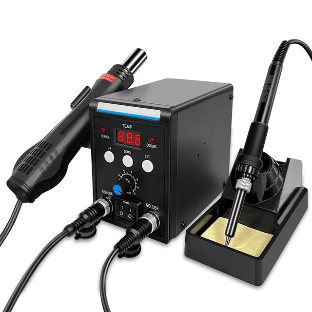 NEOBRISKEN 2-in-1 Soldering Iron and Hot Air Gun Station for Electronics Repair, with Digital Display