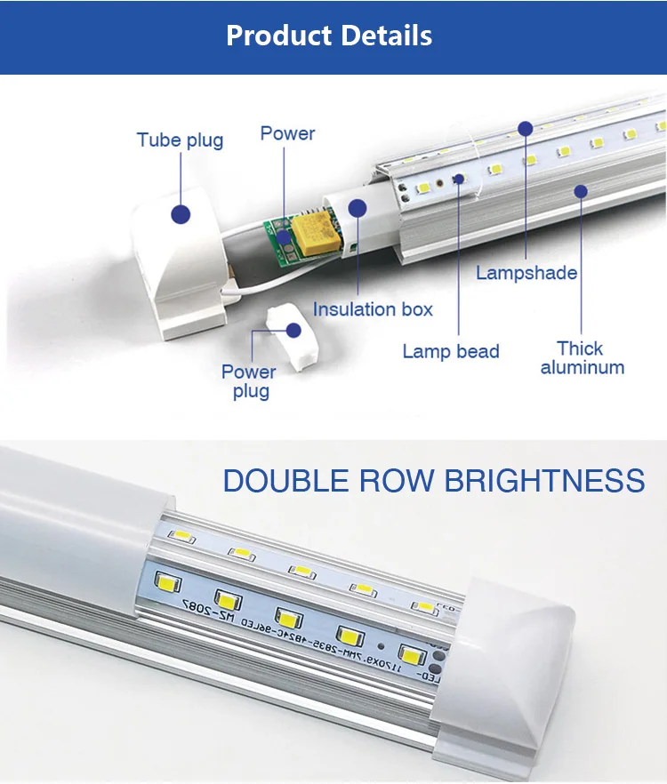 T5 T8 Led Tube Lighting 1200mm 1500mm Waterproof T8 Integrated Led ...