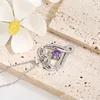 Purple zircon necklace