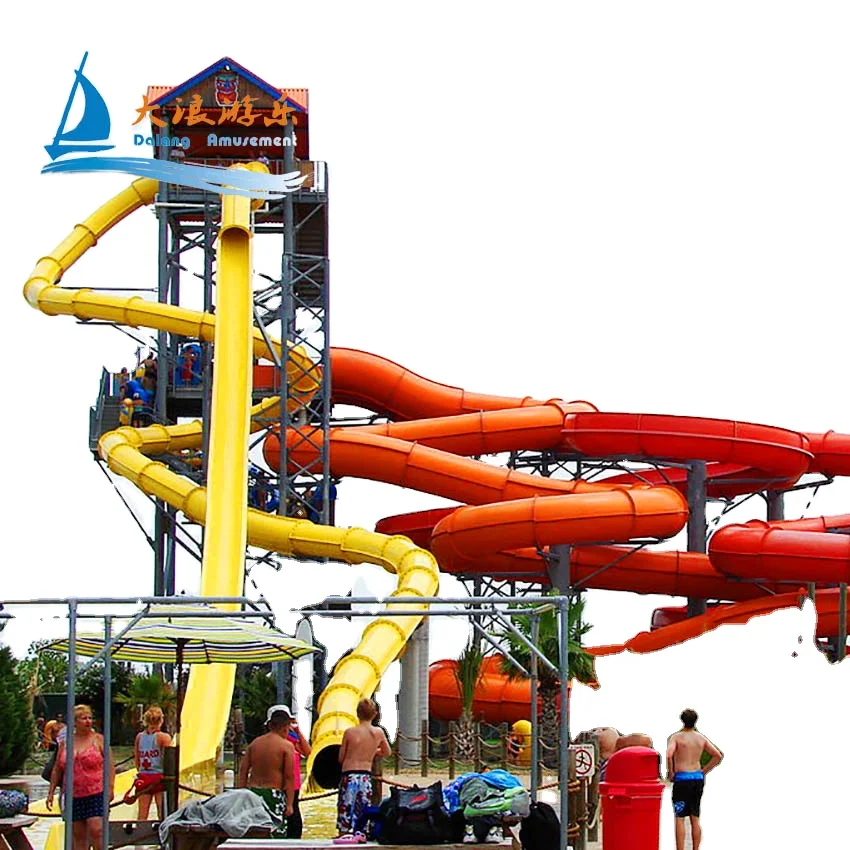 Water Slide For Sale High Speed Big Water Park Fiber Glass Indoor